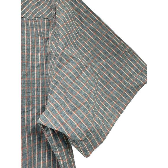 Oniell Men’s Gray Plaid Casual Short Sleeve Button Up Shirt Men’s Size XL New - Picture 6 of 8